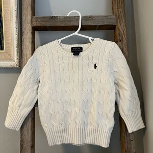 Polo Ralph Lauren boys Ivory Cable Knit Sweater